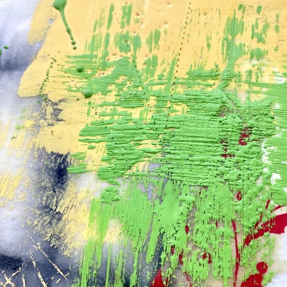 Coming Through Original Art Encaustic Wax Signed Painting Black Frame 9x11in - Picture 4 of 7